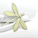 Patina Dragonfly Pendant, Dragonfly Charm, Hand..
