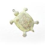 Brass Turtle, Turtle Charm, Turtle Pendant, Patina..